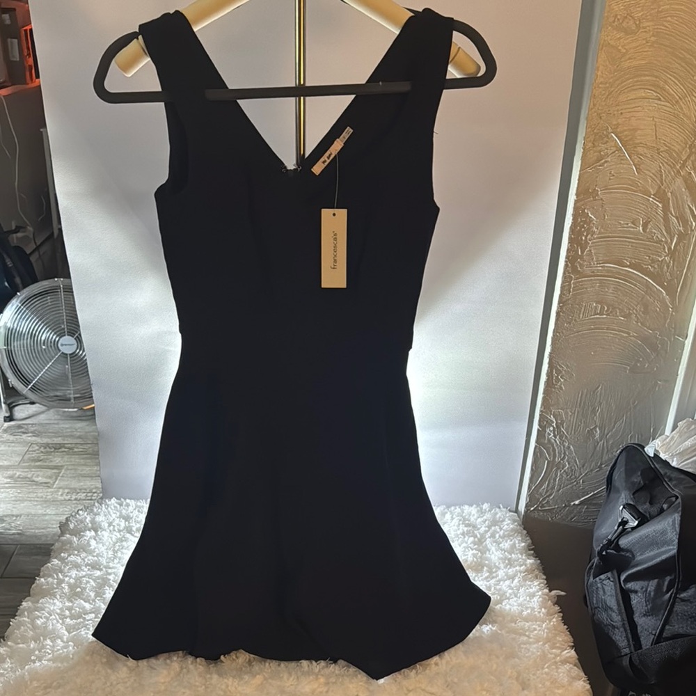 Francesca's Collections Black Midi Dress